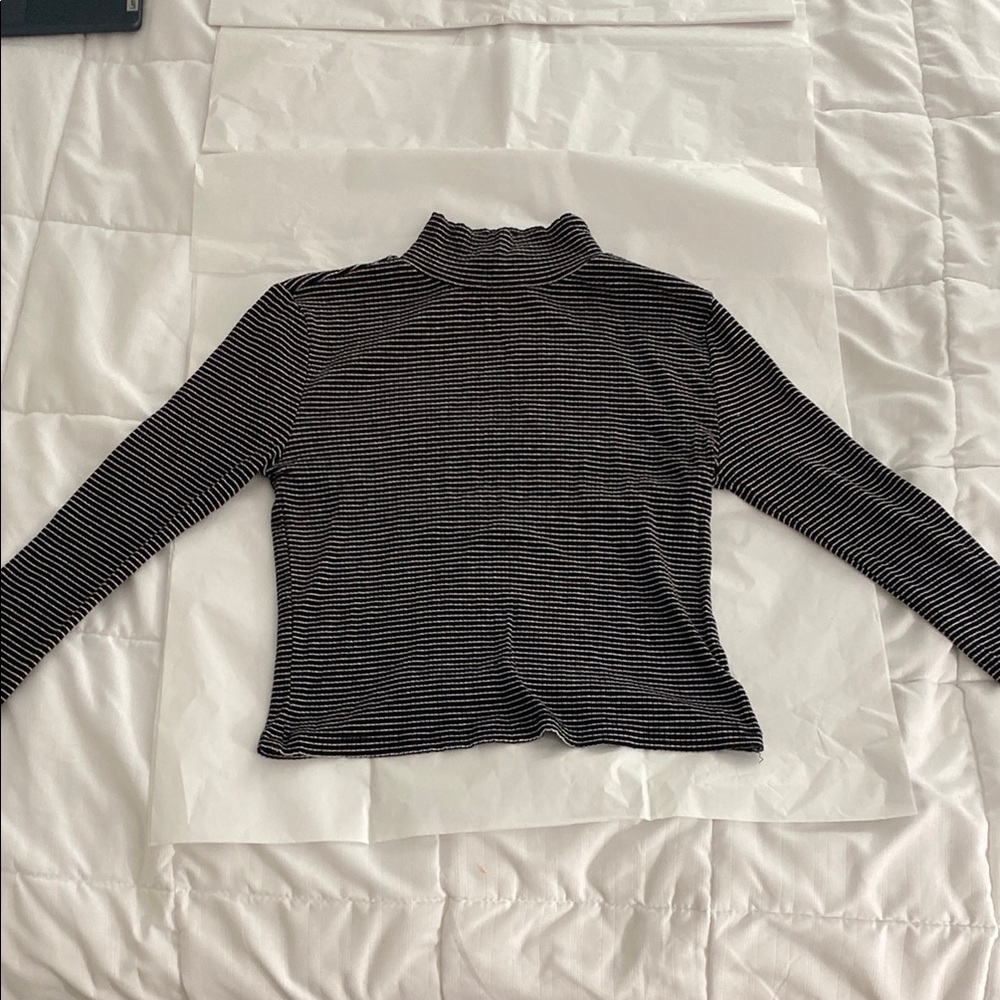 Wild Fable Black and White Striped Top